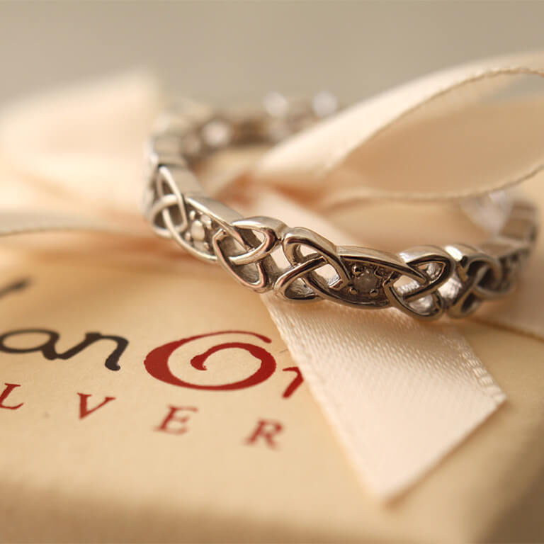 Shanore Sterling Silver Diamond Set Trinity Ring