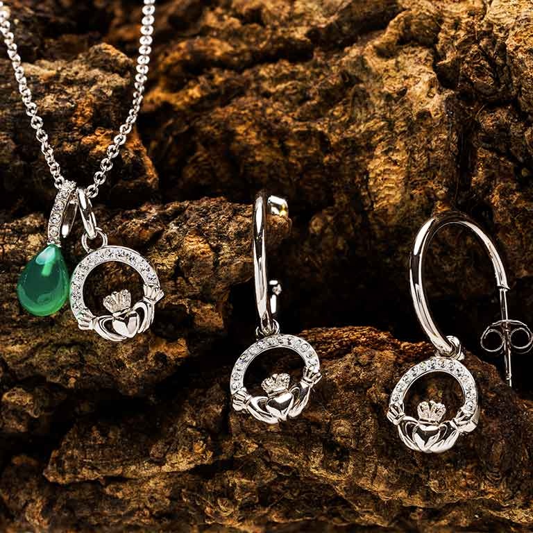 Shanore Sterling Silver Claddagh Hoop Earrings