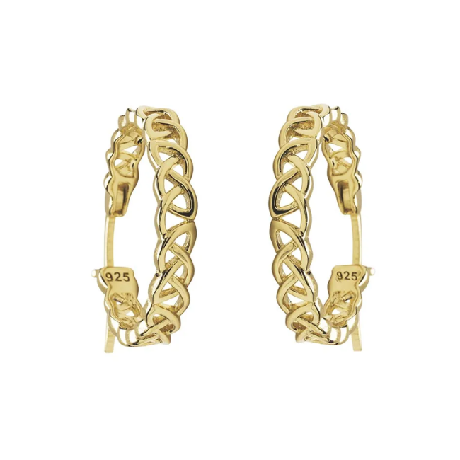 Shanore 14kt Gold Verm. Celtic Hoops (Sm)