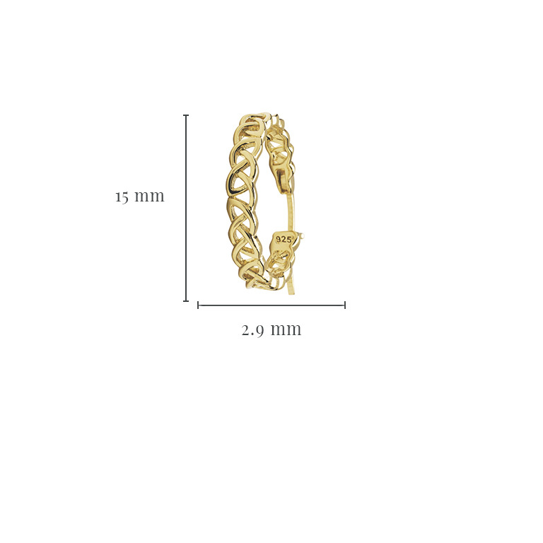 Shanore 14kt Gold Verm. Celtic Hoops (Sm)