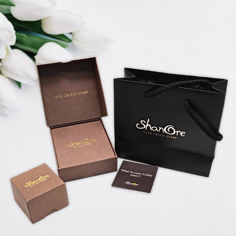 Shanore 14kt Gold Verm. Celtic Hoops (Sm)