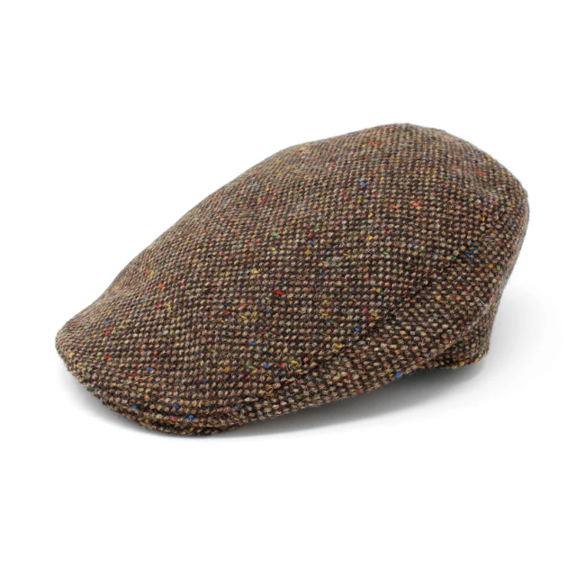 Hanna Hats Donegal Touring Cap Brown Tweed