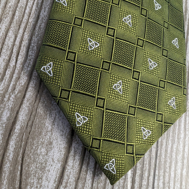 Patrick Francis Green Trinity Knot Silk Tie