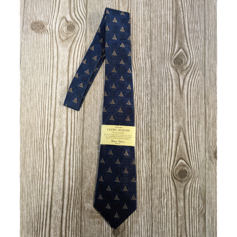 Patrick Francis Navy Trinity Knot 100% Silk Tie