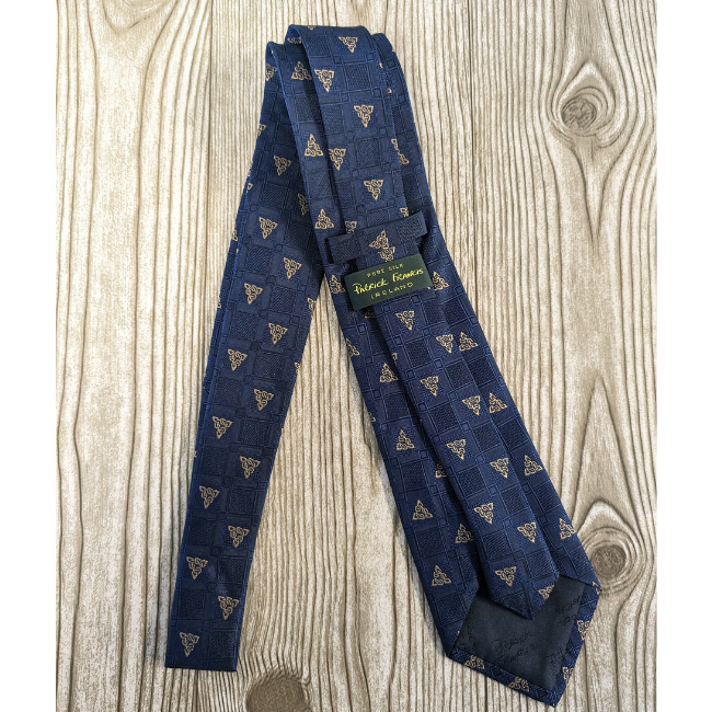 Patrick Francis Navy Trinity Knot 100% Silk Tie