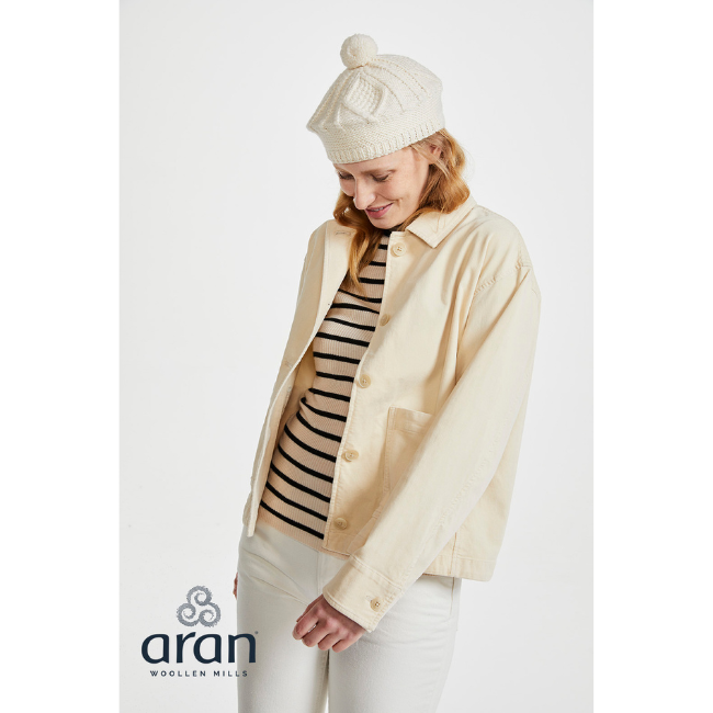 Aran Woollen Mills Natural Ladies Wool Beret