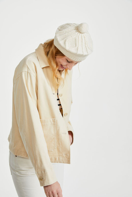 Aran Woollen Mills Natural Ladies Wool Beret