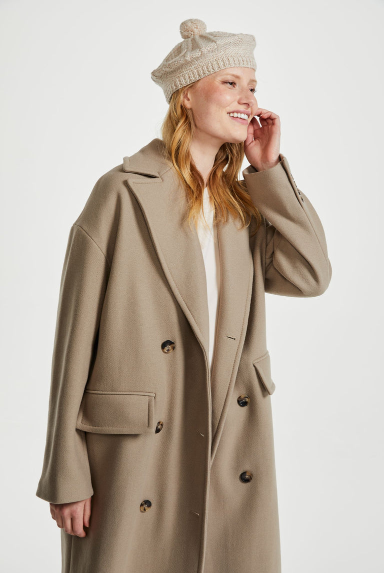 Aran Woollen Mills Oatmeal Ladies Wool Beret