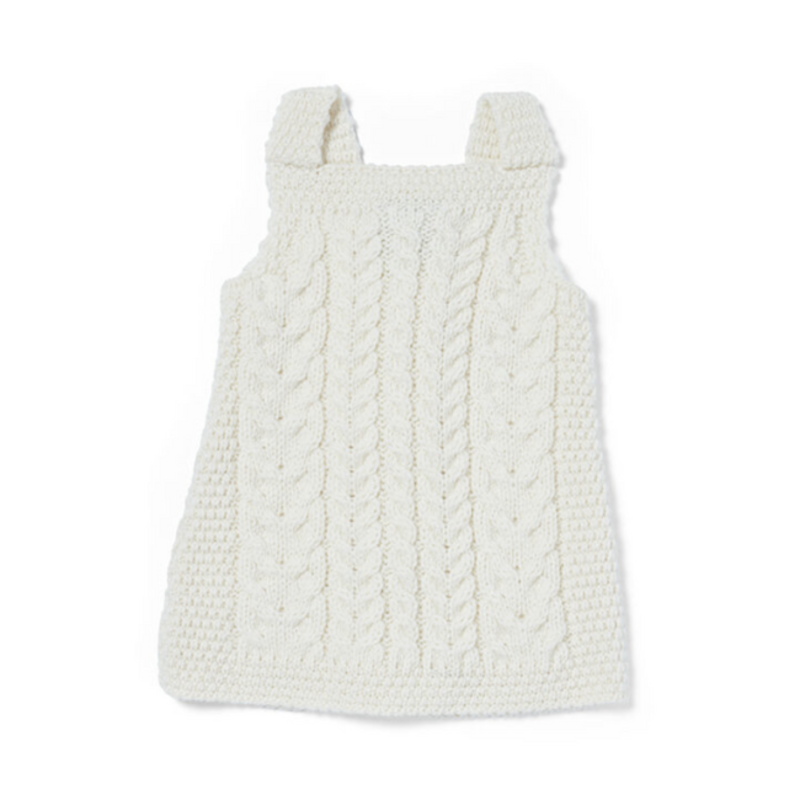 Aran Woollen Mills Baby Wool Dress in Natural