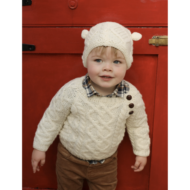Aran Woollen Mills Kids Wool Hat w/ Ears