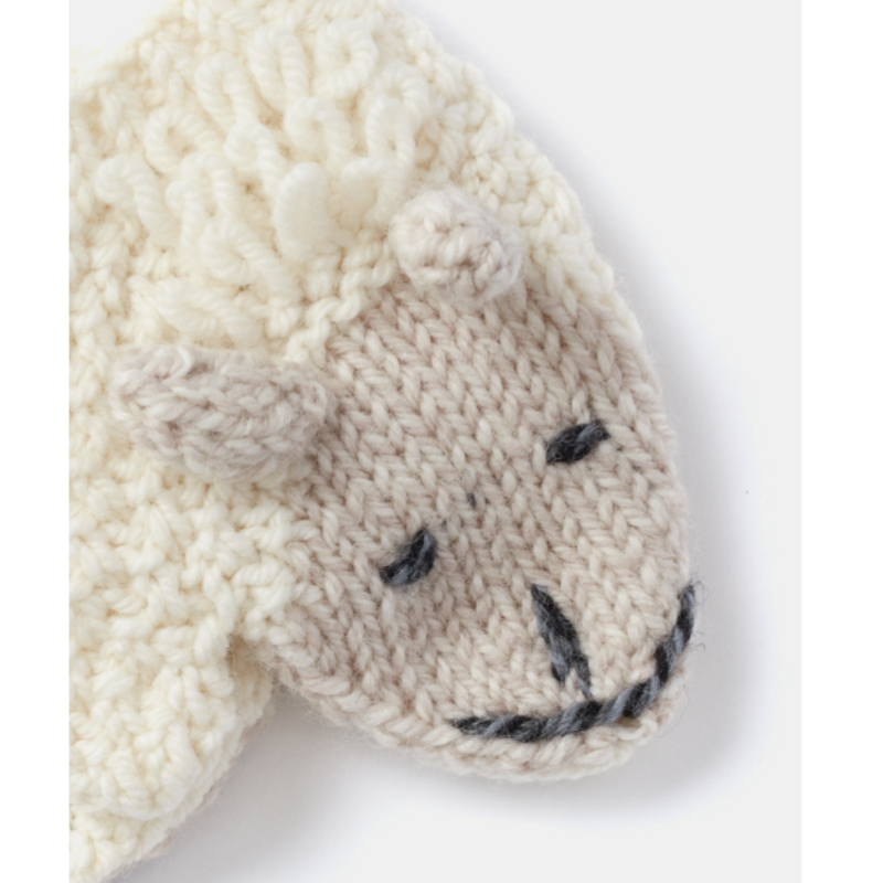 Aran Woollen Mills Baby Shepley Mittens: Natural