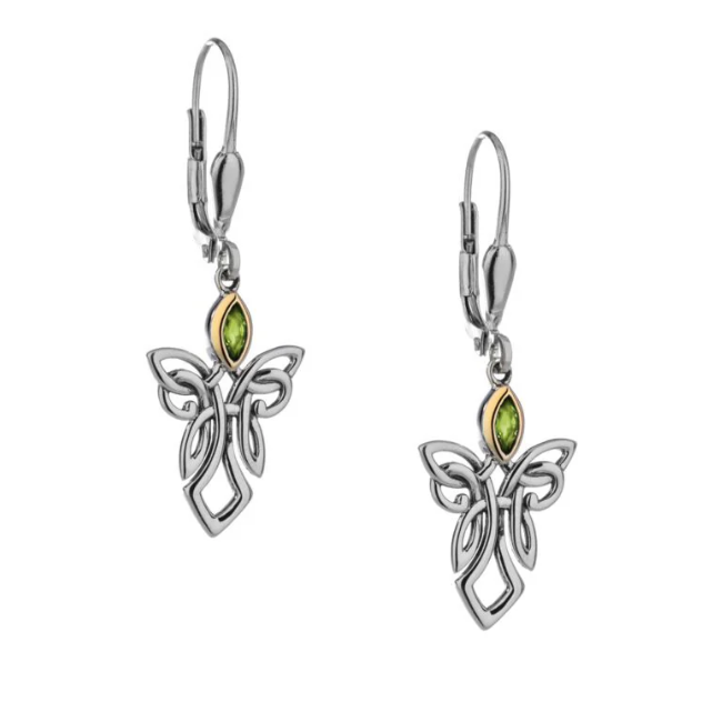 Keith Jack Silver + 10k Guardian Angel Earrings by Keith Jack