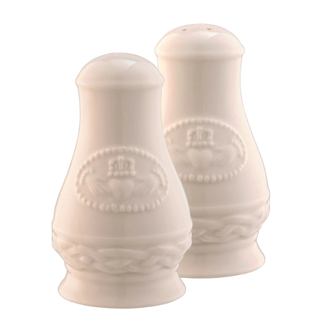 Belleek Claddagh Salt & Pepper Set