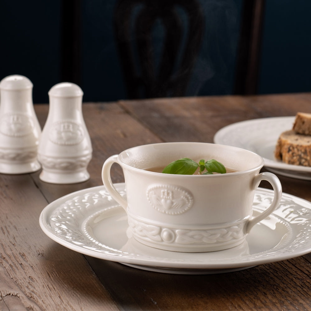 Belleek Claddagh Salt & Pepper Set
