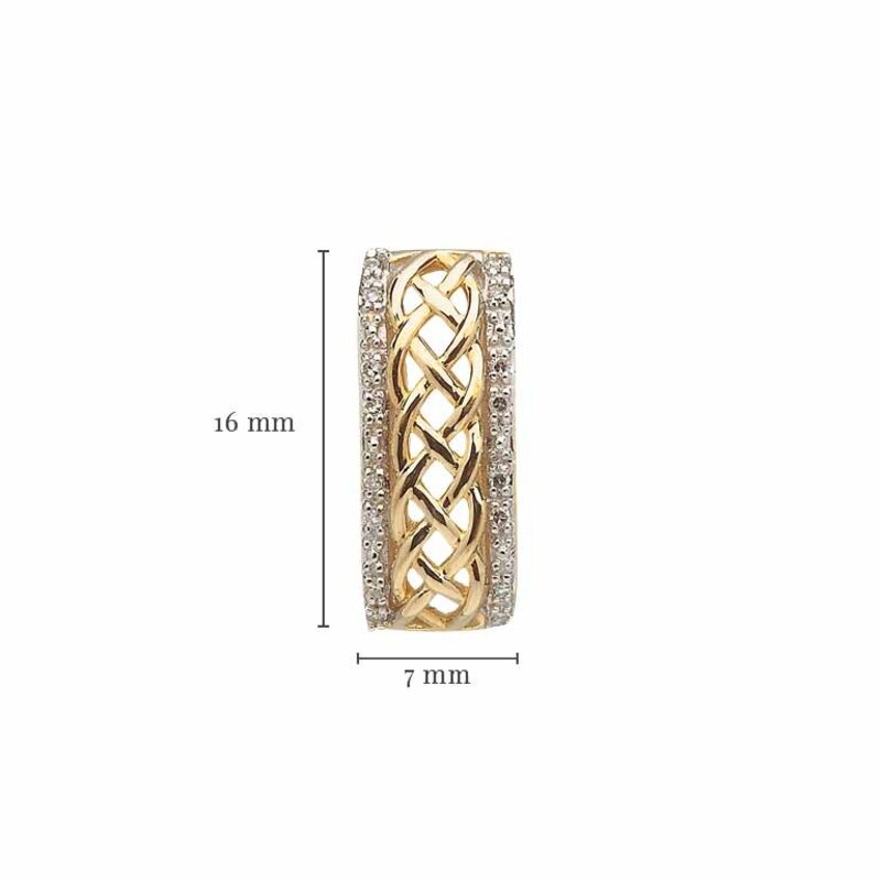 Shanore 10k Y Gold Celtic Knot Design Diamond Necklace