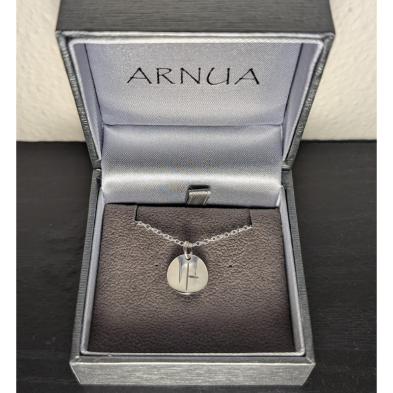 Arnua S/S Ogham Initial Necklace: