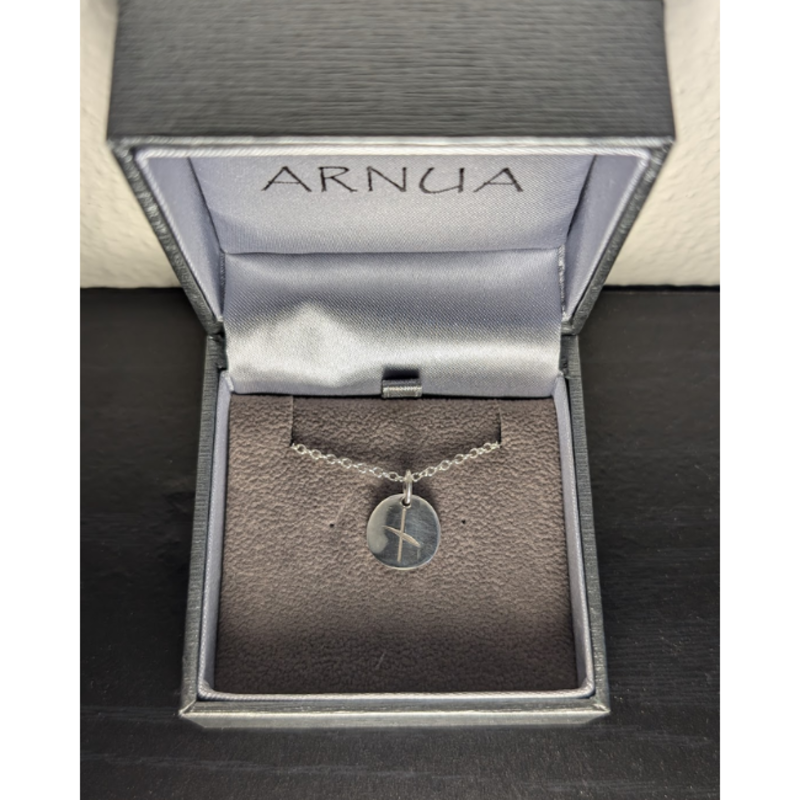 Arnua S/S Ogham Initial Necklace: