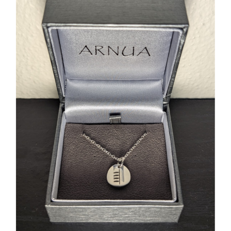 Arnua S/S Ogham Initial Necklace: