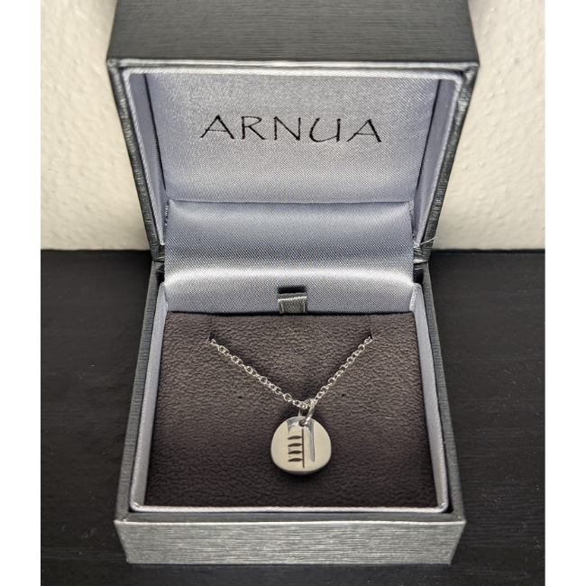 Arnua Sterling Silver Ogham Initial Necklace: