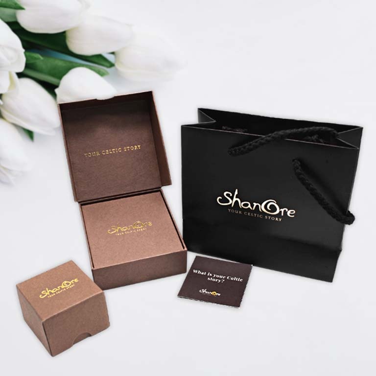 Shanore 14kt Gold Vermeil Rounded Trinity Stud Earrings w/ CZ