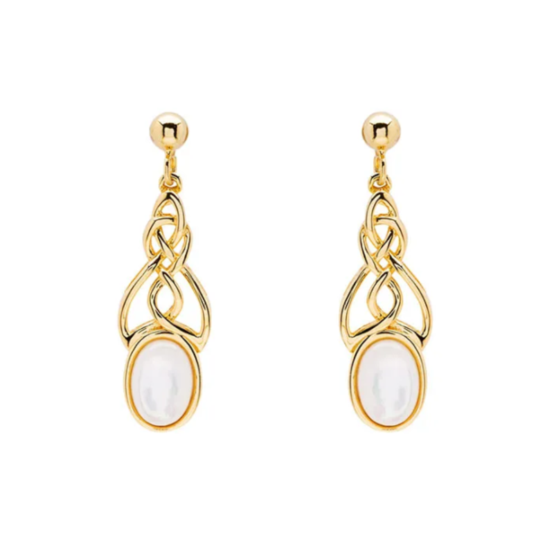Shanore 14kt Gold Vermeil Celtic Drop Earrings