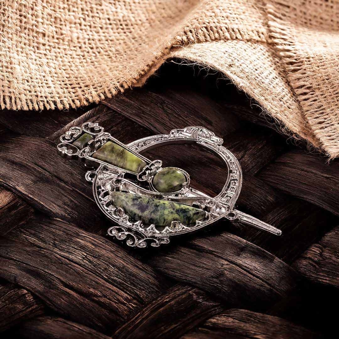 Solvar Connemara Marble Tara Brooch (Large)