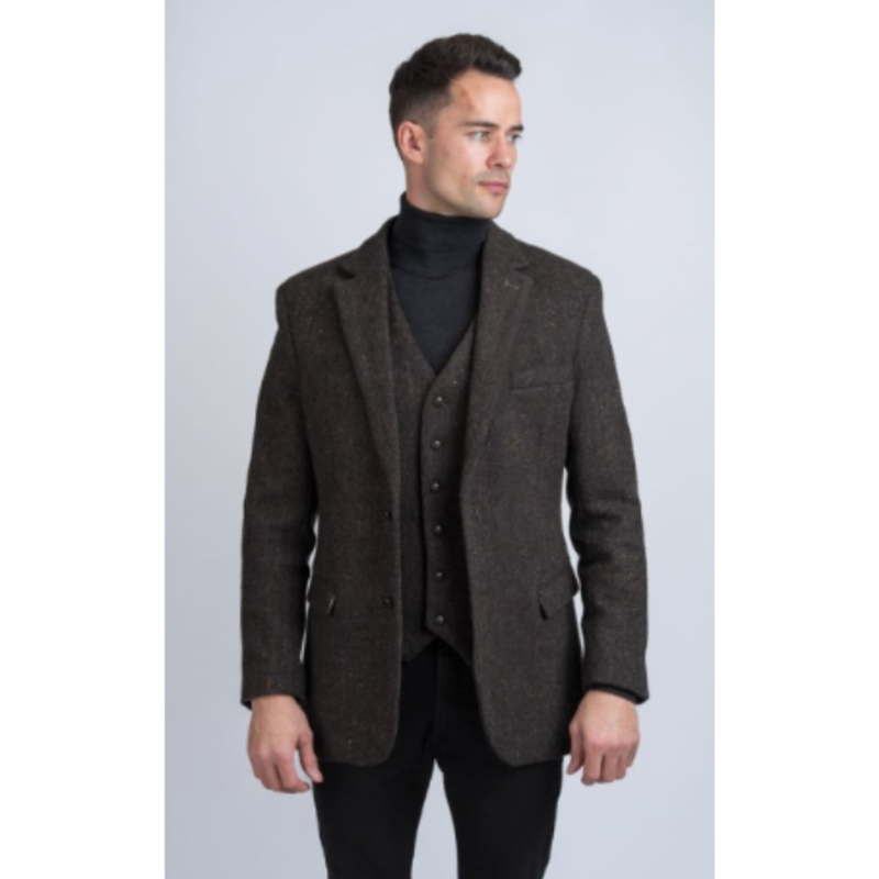 Celtic Tweeds Brown Tweed Jacket(Classic):
