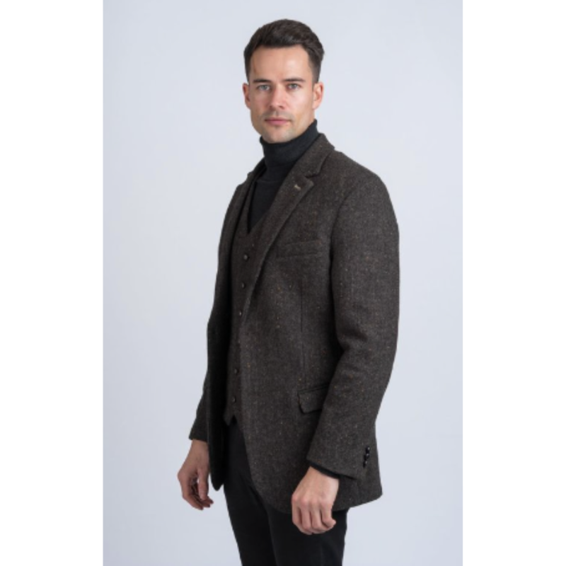 Celtic Tweeds Brown Tweed Jacket(Classic):