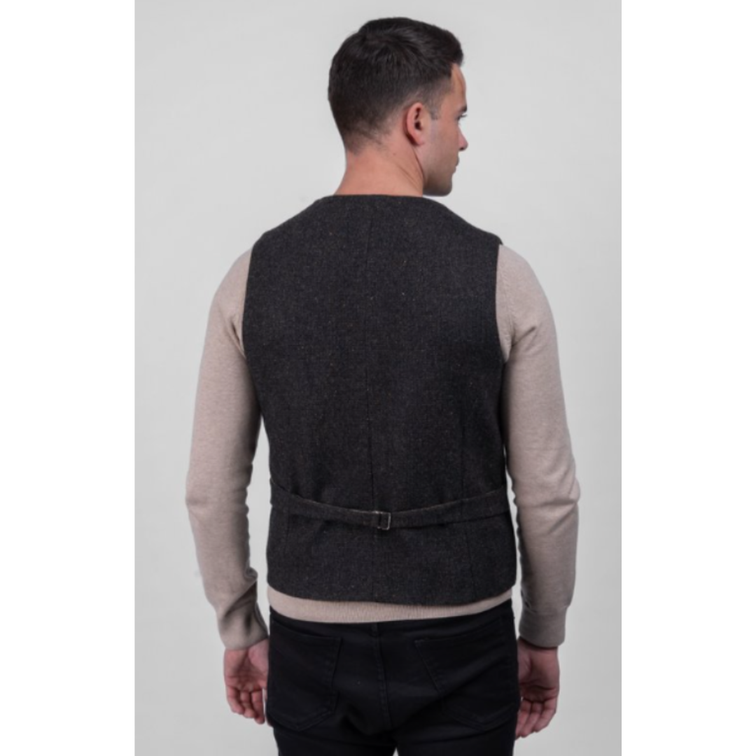Celtic Tweeds Brown Tweed Waistcoast (Classic)