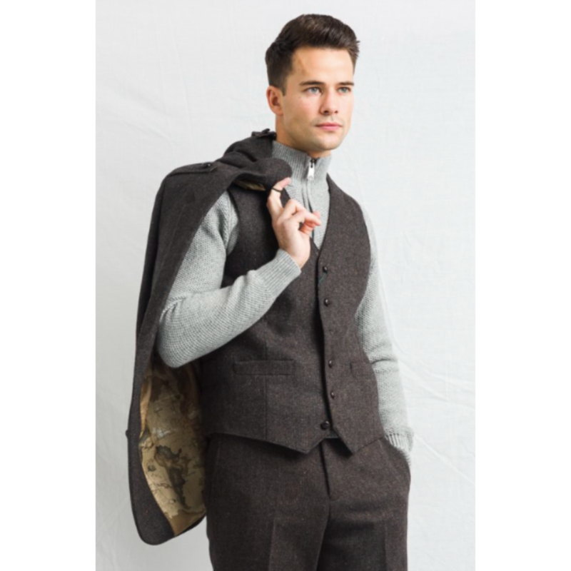 Celtic Tweeds Brown Tweed Jacket(Classic):