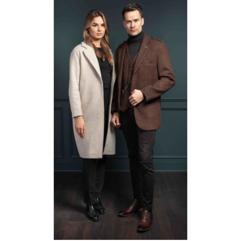 Celtic Tweeds Tweed Alpaca City Coat