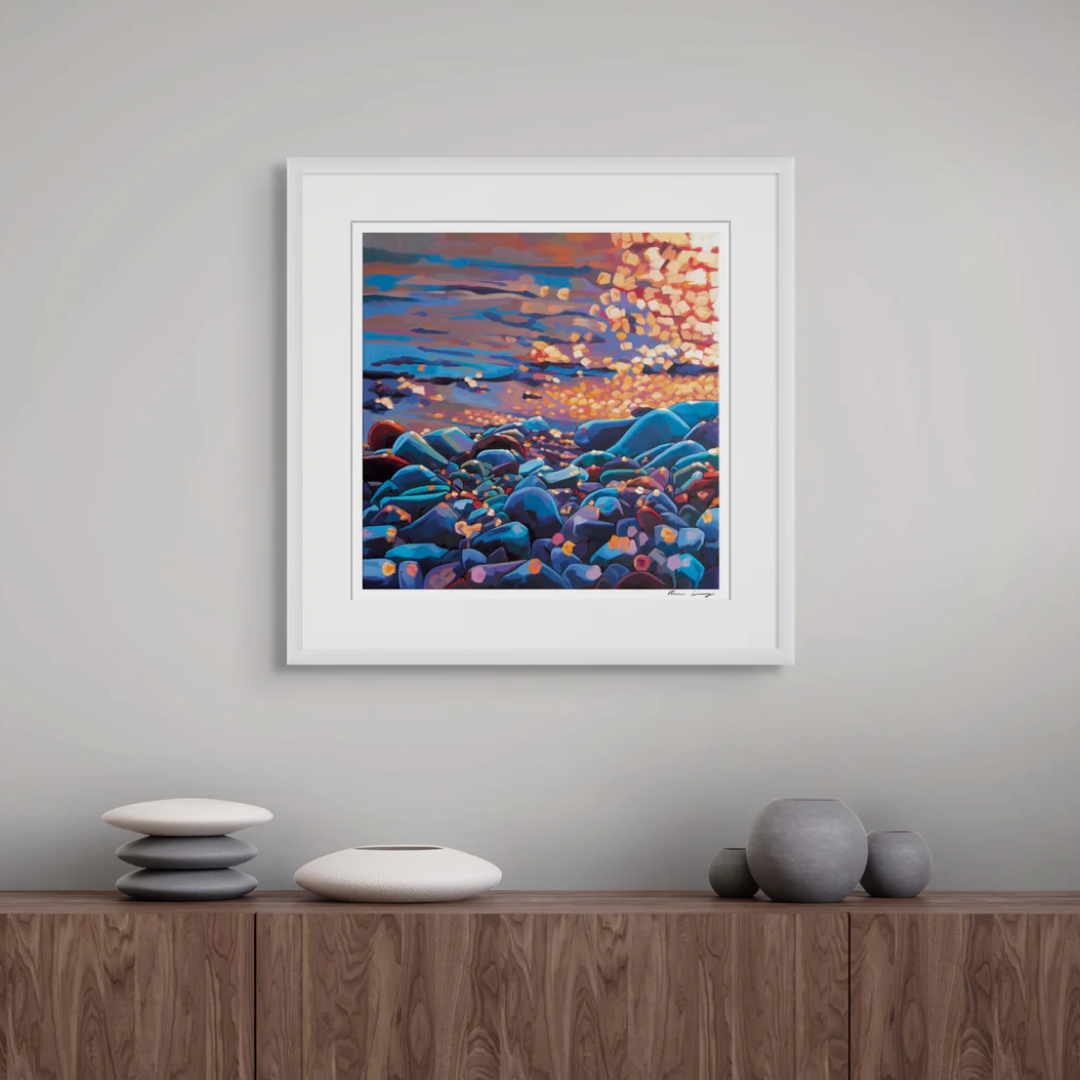 Kevin Lowery Art 12x12 Frameable Print: Pebbles XXVI