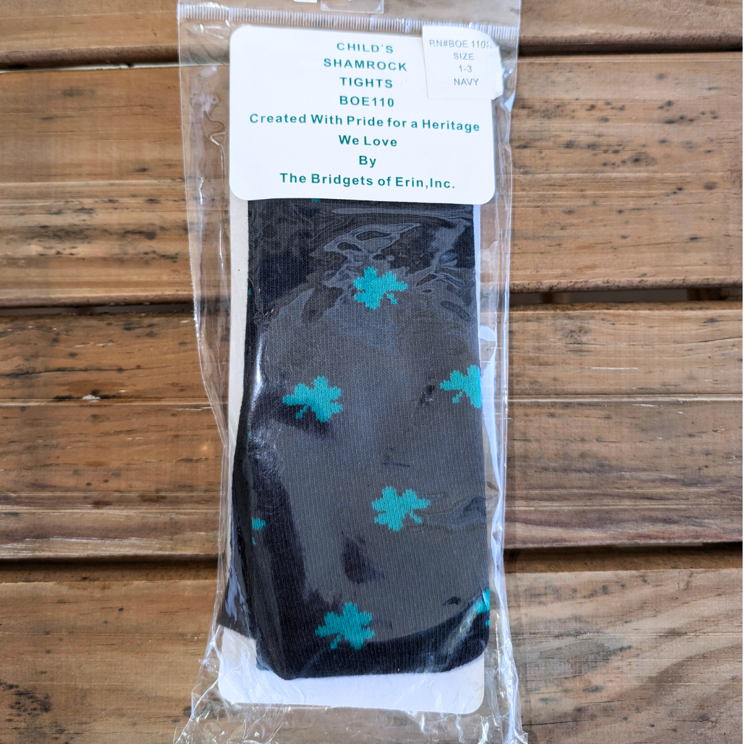 Bridgets of Erin Shamrock Tights: Navy