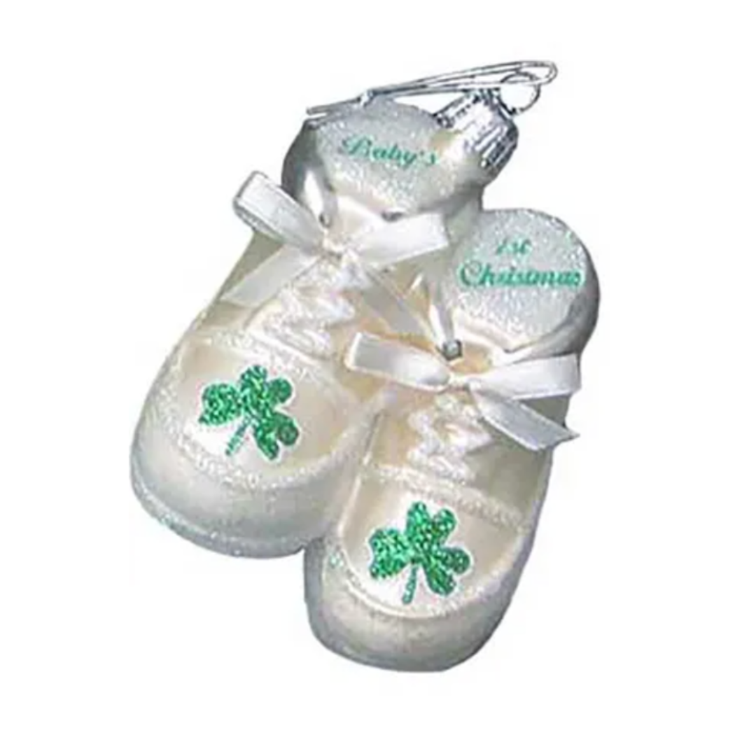 Noble Gems Baby Shoes 1st Christmas Ornament