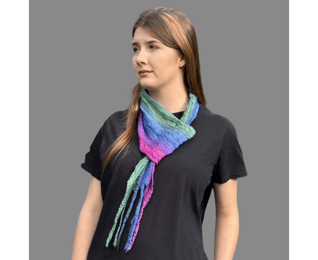 Jayne Gillan Designs Merino Wool & Silk Neck Wrap Scarf