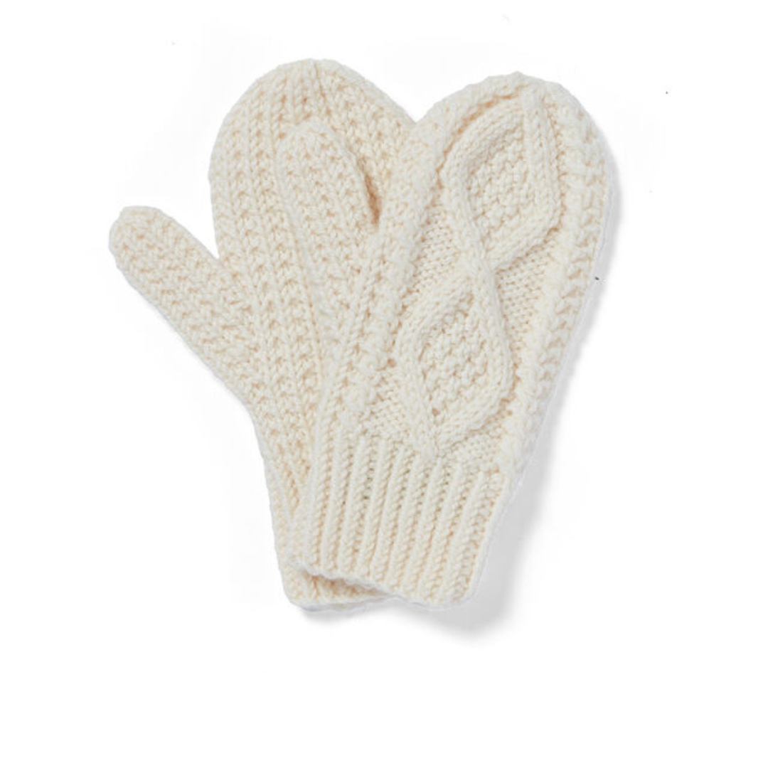 Aran Woollen Mills Handknit Aran Wool Mittens
