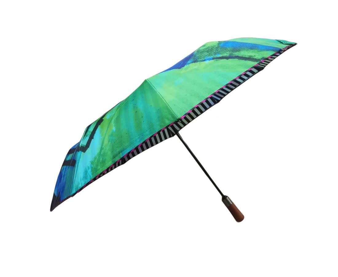 Clare O'Connor Eco-Friendly Umbrella: Green