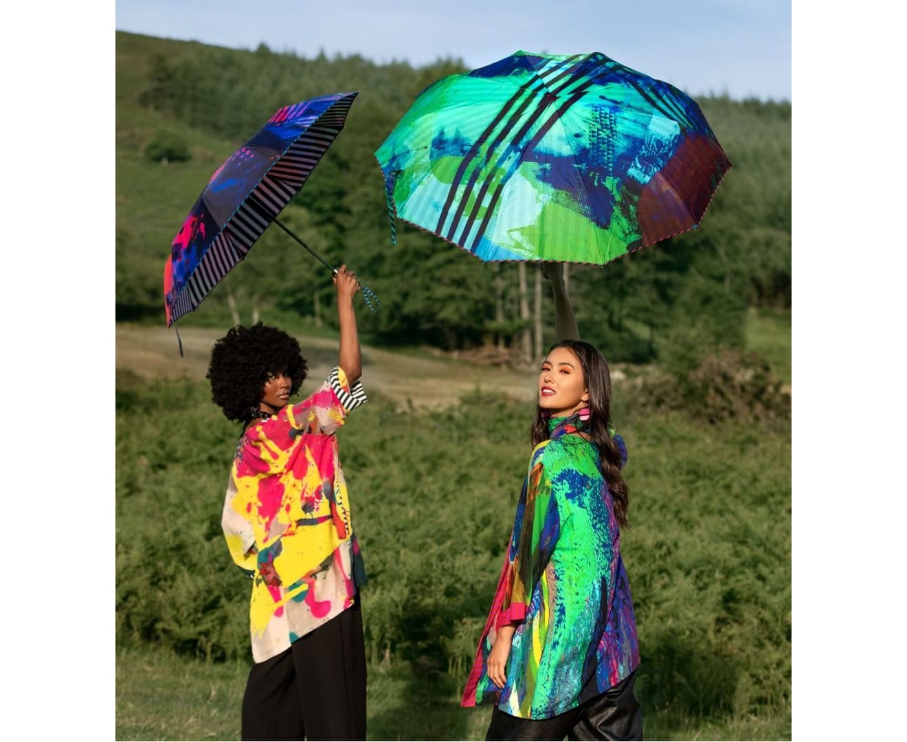 Clare O'Connor Eco-Friendly Umbrella: Green