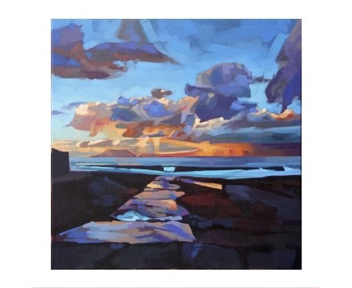 Kevin Lowery Art 6x6 Blank Card: Willows Wake III