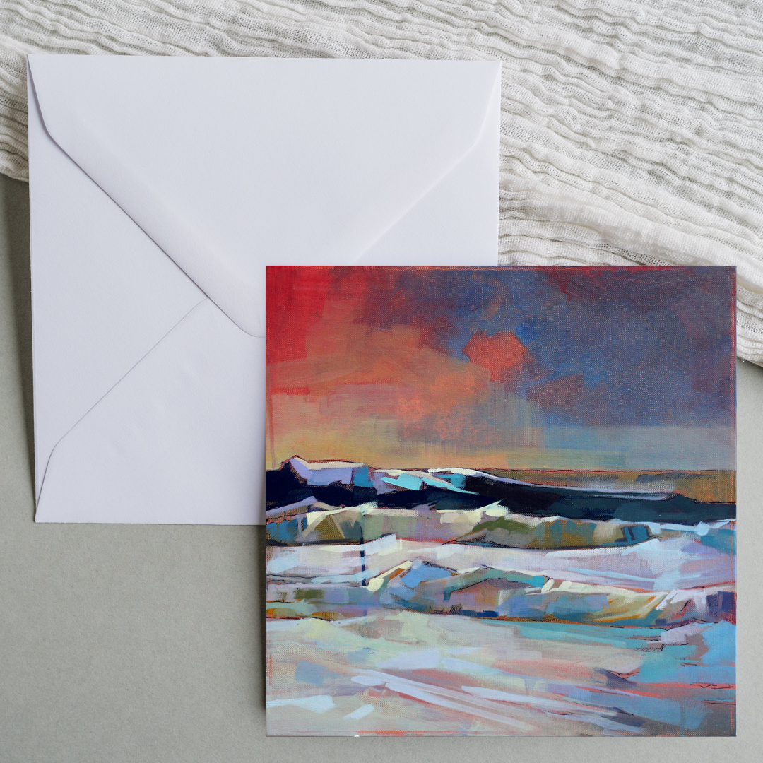 Kevin Lowery Art 6x6 Blank Card: Storm Eleanor, Mullaghmore
