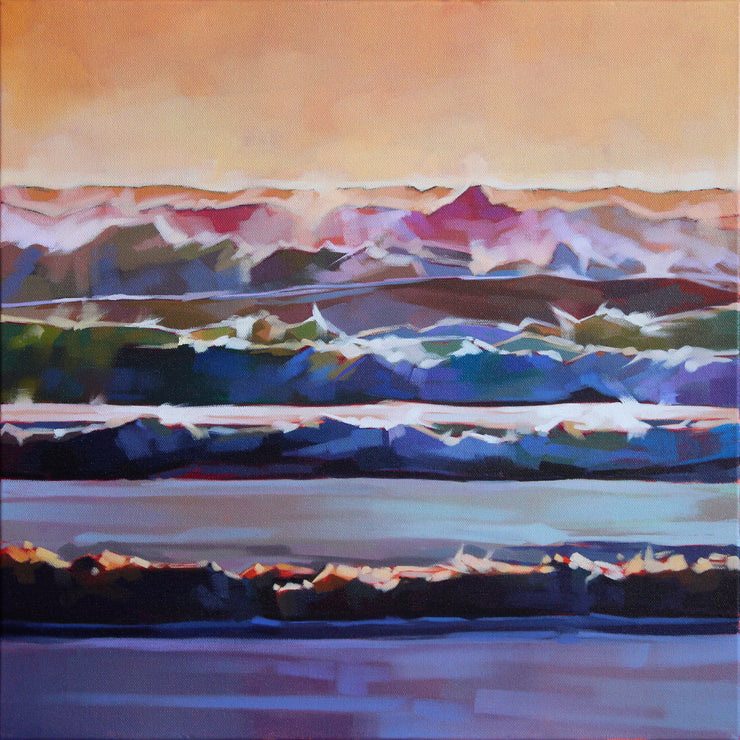 Kevin Lowery Art 6x6 Blank Card: Whitewater at Rossnowlagh Beach