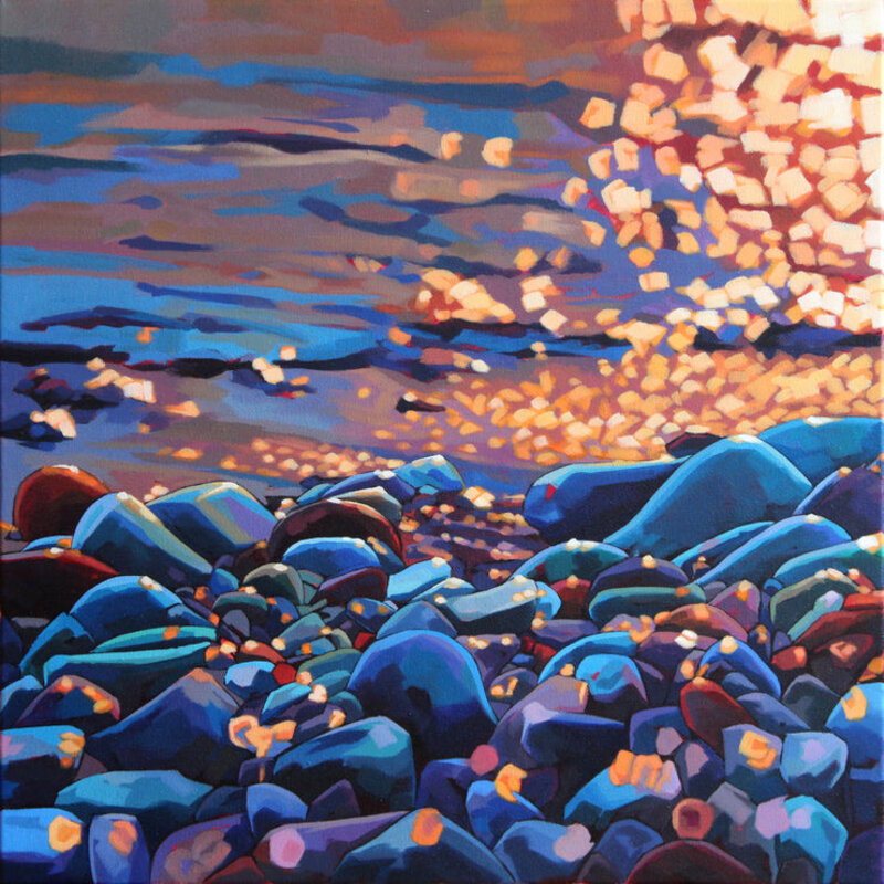 Kevin Lowery Art 12x12 Frameable Print: Pebbles XXVI