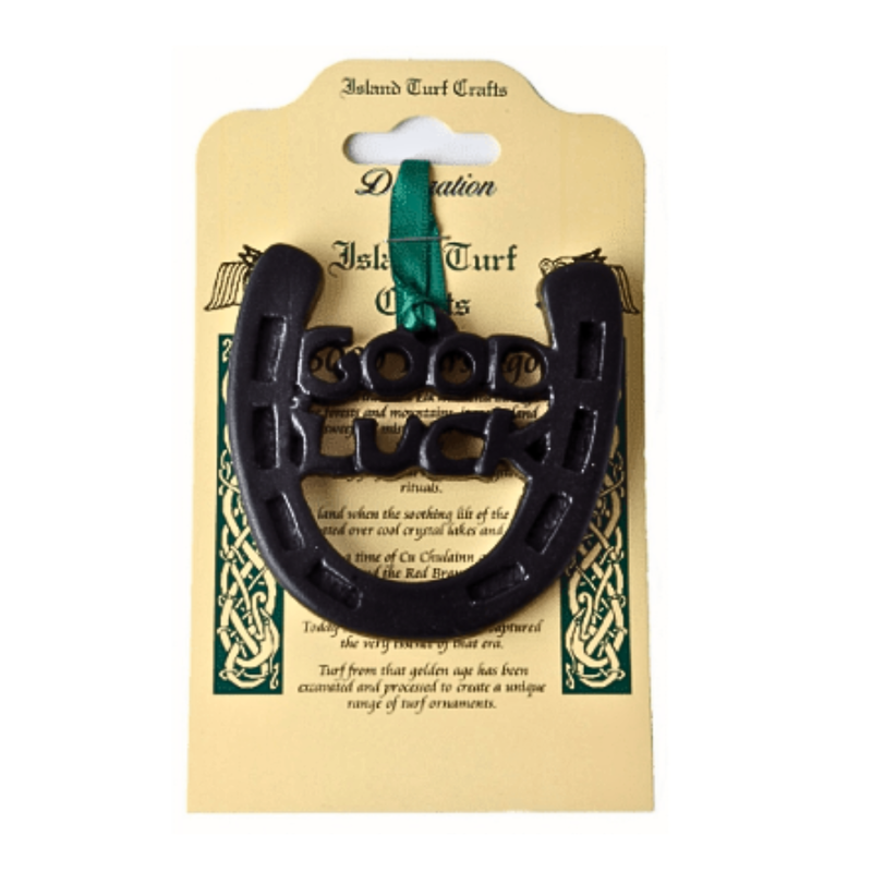 Island Turf Crafts Black Bog Lucky Horseshoe ornament