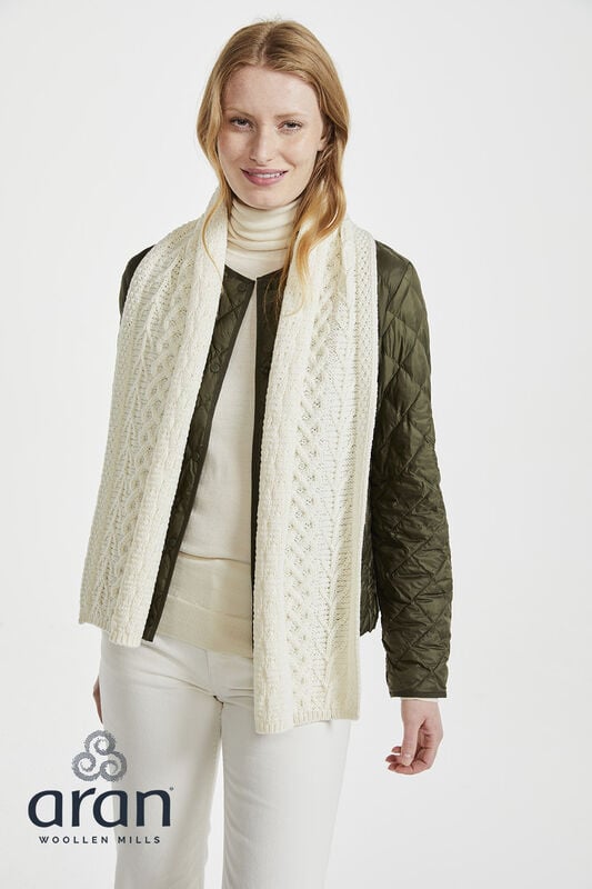 Aran Woollen Mills Aran Tree of Life Scarf