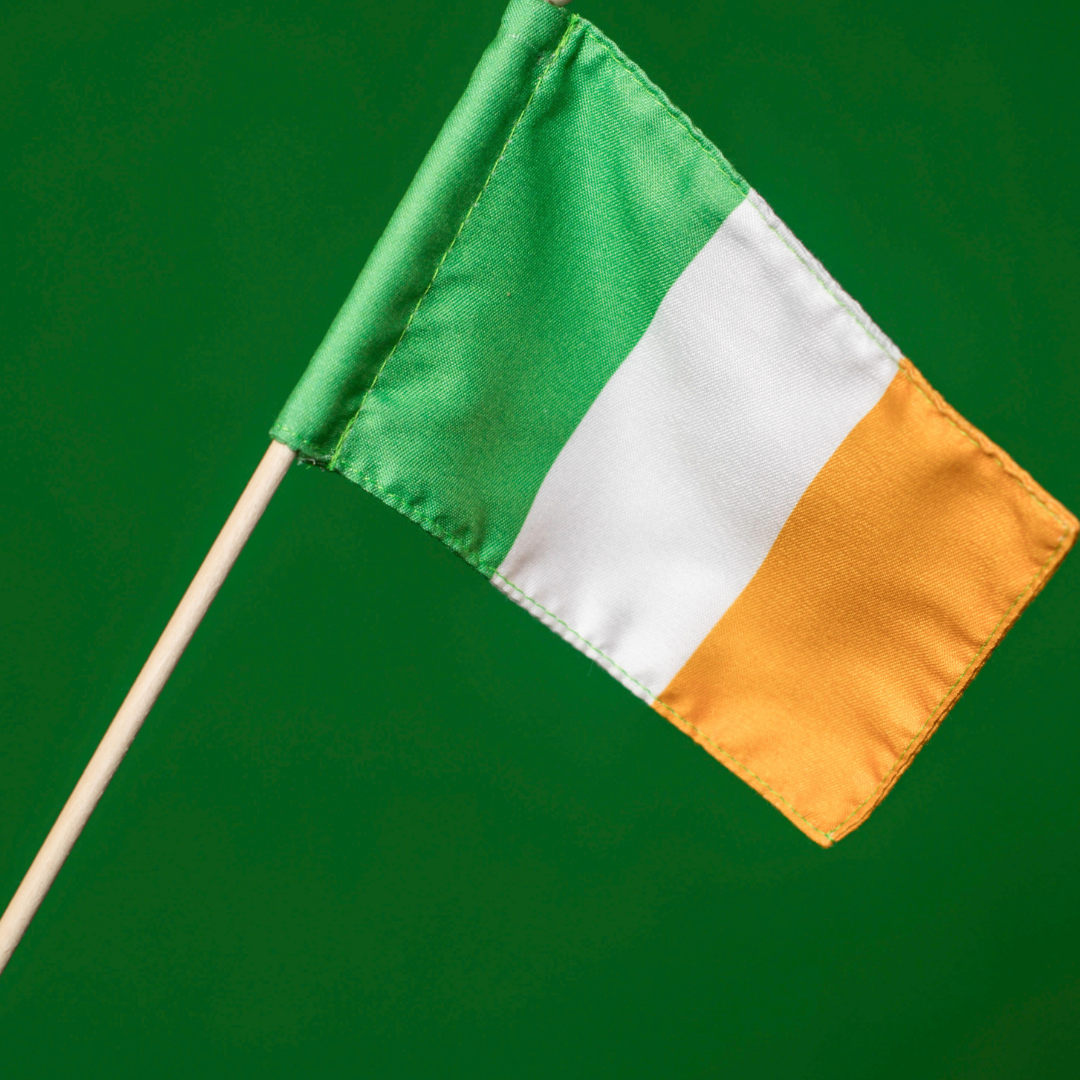 Burke and Hogan Irish Stick Flag: 12x18"