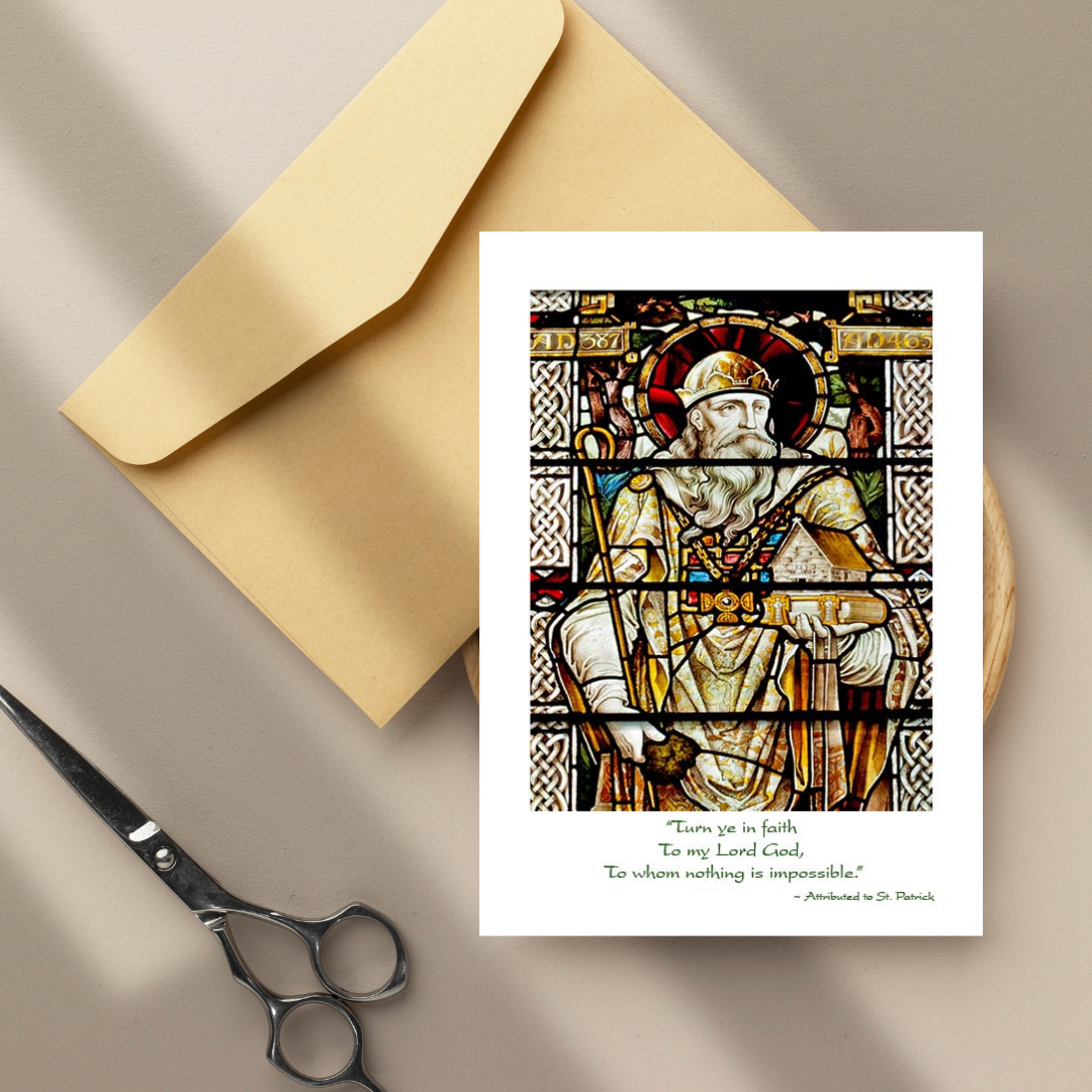 Mundo Images St. Patrick’s Day Card:  Stained Glass