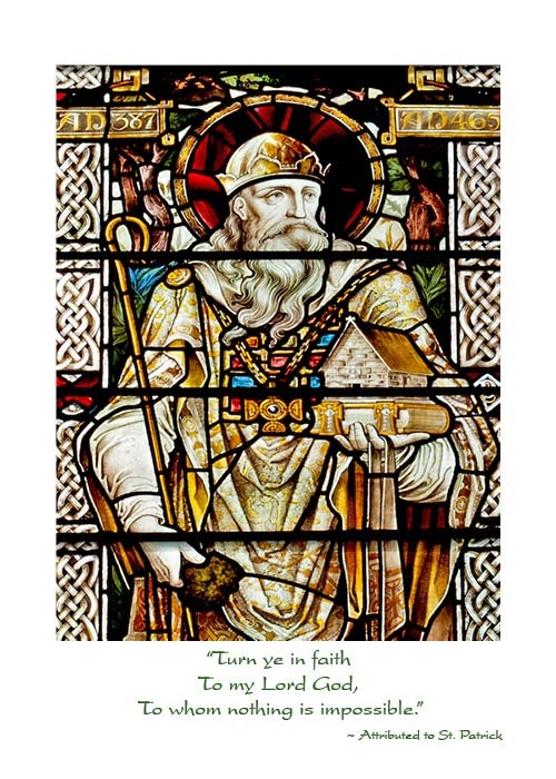 Mundo Images St. Patrick’s Day Card:  Stained Glass