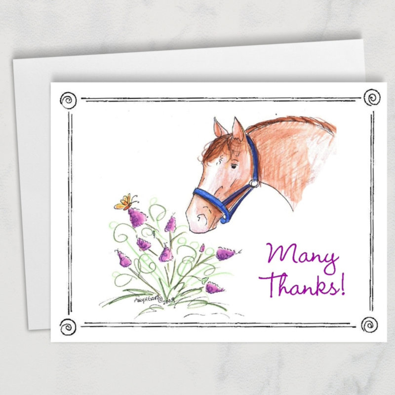 Lula Bell Cards & Gifts Thank You Card: Horse