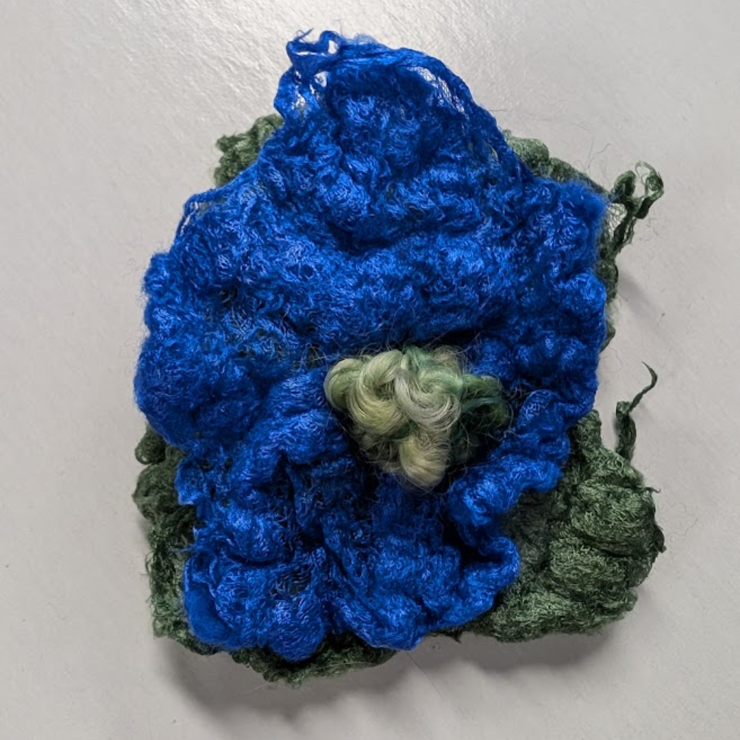Jayne Gillan Designs Kells Bay Flower Brooch: Blue/Green