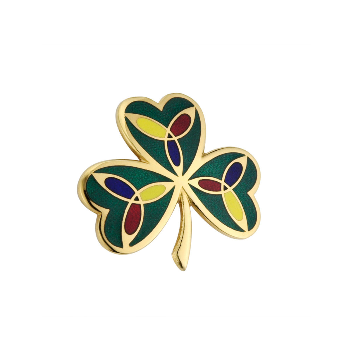 Solvar Shamrock Brooch - Green